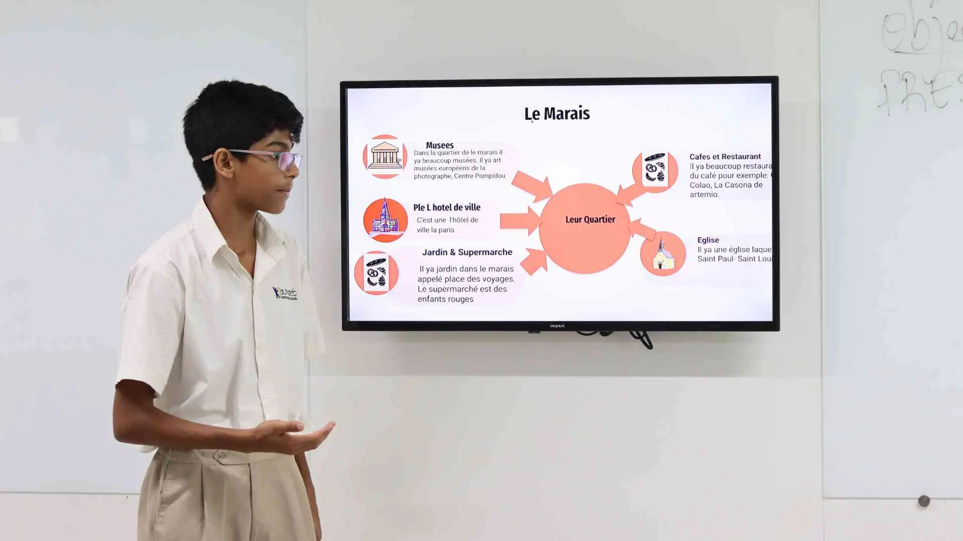 student engaged in service